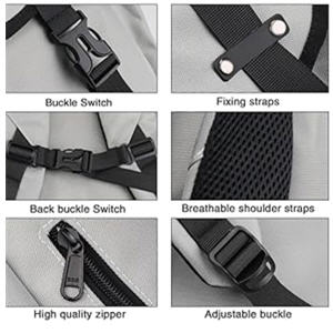 GREY FLAP BACKPACK STRAPS
